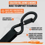 Ratchet Tie Down Strap Kit Supplier - 1"x10Ft 1800Lbs Retractable 4Pcs