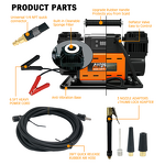 Tire Air Compressor Supplier - 12V Double Cylinders Digital Display