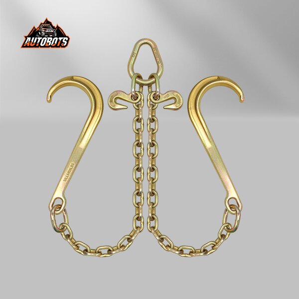 Tow Truck Chain Factory - 5/16" Yellow Galvanized G70 with J Hook