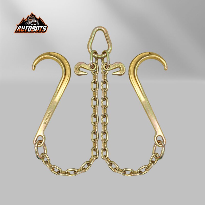 Tow Truck Chain Factory - 5/16" Yellow Galvanized G70 with J Hook
