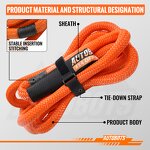 Kinetic Recovery Rope Supplier - 100% Nylon Emergency Traction Rope