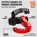 Tow Shackle Factory - Universal Steel Hitch Receiver Split D Ring