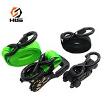 Tie Down Straps Supplier - 1in x 8ft Green Polyester Motorcycle Retractable