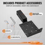 Winch Plate Supplier - 3500lbs Universal Steel 2" Hitch Receiver