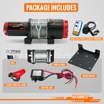 ATV Electric Winch Factory - 4500lbs Synthetic Steel Wire Rope 4x4
