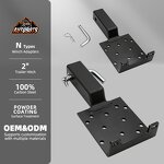 Winch Plate Supplier - 3500lbs Universal Steel 2" Hitch Receiver