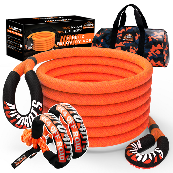 Recovery Tow Rope Factory - 1"x30ft Heavy Duty Kinetic Offroad