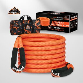 Kinetic Recovery Tow Rope Factory - Orange Heavy Duty Snatch Strap