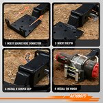 Winch Plate Supplier - 3500lbs Universal Steel 2" Hitch Receiver