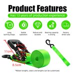 Cam Buckle Tie Down Supplier - 1-Inch Green Lashing Straps for Cargo
