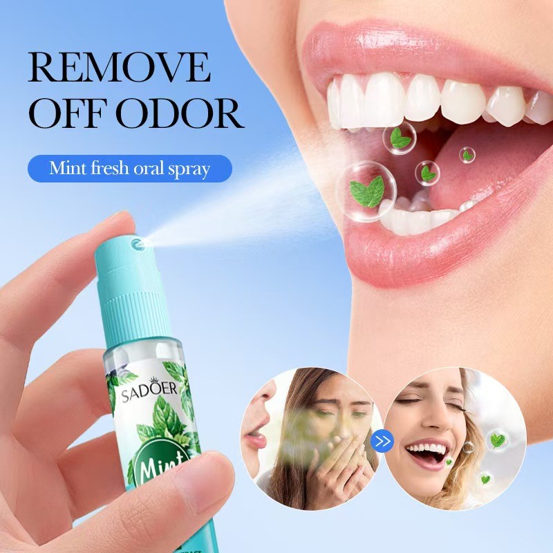 Portable Mouth Spray Breath Freshener Mint Flavor 18ml Lasting Fresh Breath Fruit Mouth Freshener Oral Care Breath Spray