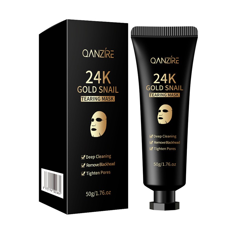 Deep Cleansing Gold Foil Snail Peel-Off Mask Shrink Pores and Remove Blackheads Face Care Product