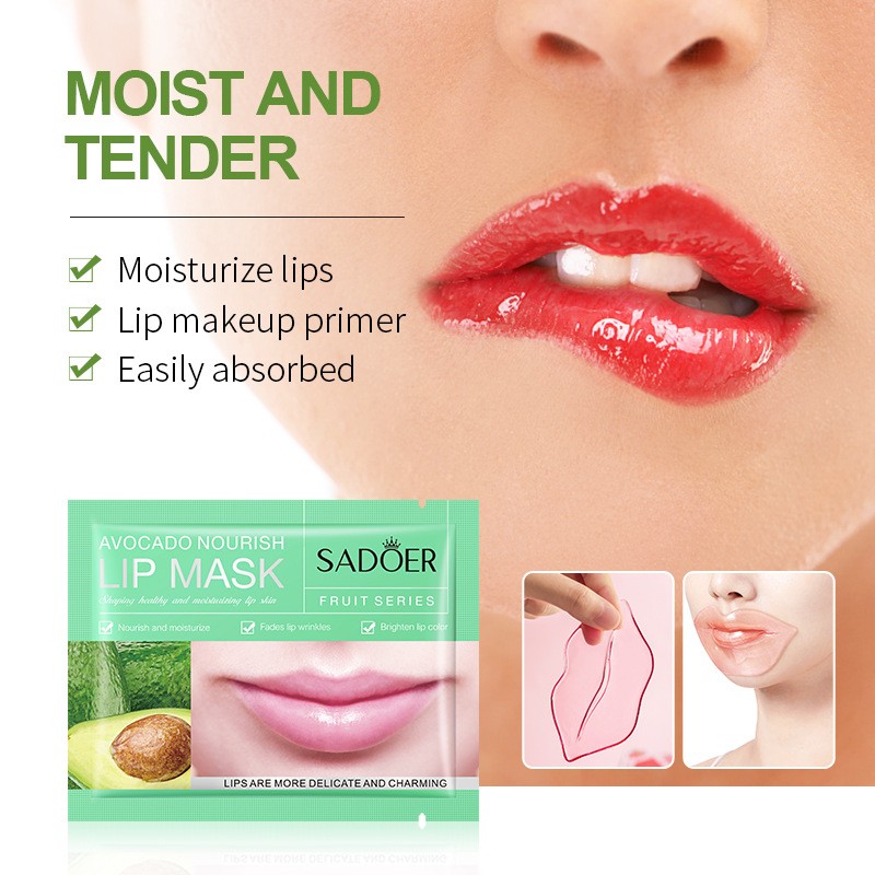 Hot Sale Anti Aging Masks for Lips Wholesale Vegan Organic Moisturizing Strawberry Avocado Lip Mask