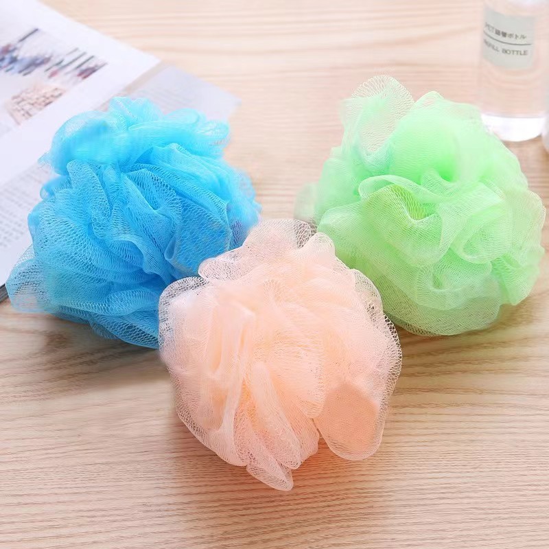 Bulk Mix Color 20g Wholesale Back Scrubber Mesh Bath Sponge Shower Ball Nylon Bath Flower