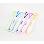 Wholesale Silicone Plastic Tongue Cleaner Scraper Dual-Use Reusable Toothbrush Oral Care Cleaning Tool Tongue Scraper with Brush