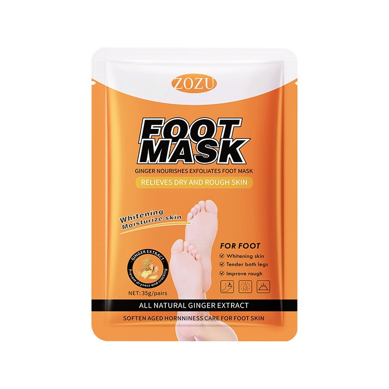 Hot Selling Private Label Foot Care Hydrating Repair Ginger Exfoliating Foot Mask