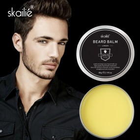 Hot Sale OEM Beard Care Customized Logo Organic 60g Clean Beardruff Beard Balm Mane Smoothing Beard Oil Balm for Gentleman