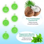 Mouthwash Fresh Breath Teeth Whitening Gum Coconut Oil Pulling Natural Peppermint Essential Oil Vitamin E Health Oral Care