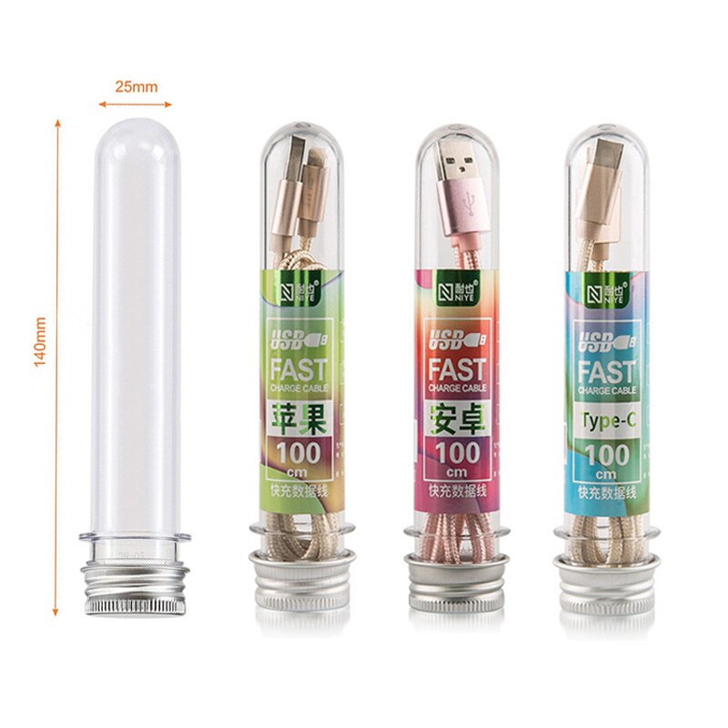 Plastic Test Tube Supplier - 45ml Clear Food Grade PET with Screw Cap