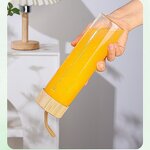 Glass Water Bottle Manufacturer - Wholesale 550ml Borosilicate with Bamboo Lid
