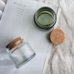 Glass Candle Jar Supplier - Wholesale Small 80ml Amber Round with Cork Lids