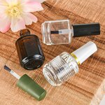 Nail Polish Glass Bottle Supplier - Wholesale 15ml Amber Black with Brush