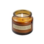 Glass Candle Jar Manufacturer - 80ml Clear Amber Empty Round with Cork Lid