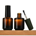 Nail Polish Glass Bottle Supplier - Wholesale 15ml Amber Black with Brush