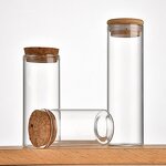 Glass Storage Jar Manufacturer - 37mm Clear Borosilicate Cork Screw Cap