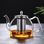 Borosilicate Glass Teapot Supplier - with Stainless Steel Infuser Heat Resistant
