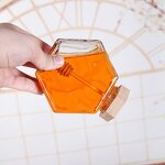 Glass Honey Jar Factory - Wholesale Clear Empty Hexagonal with Wood Lid