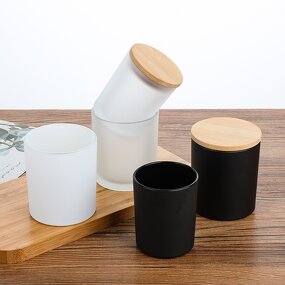 Glass Candle Jar Supplier - Wholesale Luxury Frosted Matte Black White