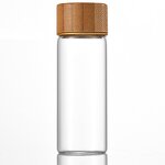 Glass Vials Factory - Wholesale Clear Glass Canister with Bamboo Lid