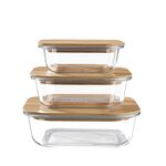 Glass Food Container Supplier - Wholesale Borosilicate with Bamboo Airtight Lid