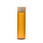 Glass Vial Bottle Factory - Wholesale Mini Amber with Bamboo Lid Screw Cap