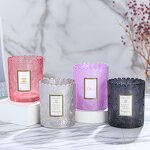 Glass Candlestick Holder Factory - Luxury Embossed 200ml with Bamboo Lid