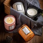 Glass Candlestick Holder Factory - Luxury Embossed 200ml with Bamboo Lid