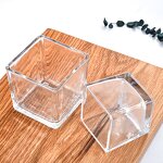 Glass Candle Jar Factory - Thick Bottom Square Empty Candlestick Holder