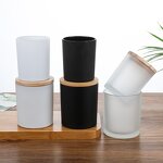 Glass Candle Jar Supplier - Wholesale Luxury Frosted with Bamboo Lids