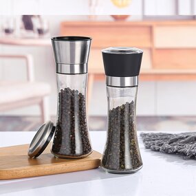Stainless Steel Grinder Set Supplier - Wholesale 200ml Manual Salt Pepper