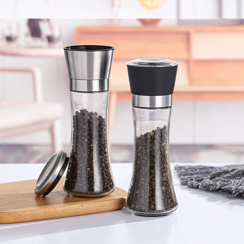 Stainless Steel Grinder Set Supplier - Wholesale 200ml Manual Salt Pepper