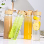 Glass Water Bottle Manufacturer - Wholesale 550ml Borosilicate with Bamboo Lid