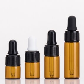Essential Oil Bottles Manufacturer - Wholesale Mini Amber 1-5ml with Dropper