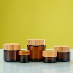 Glass Jars Supplier - Wholesale 30g 50g Amber Empty for Skin Care Cream