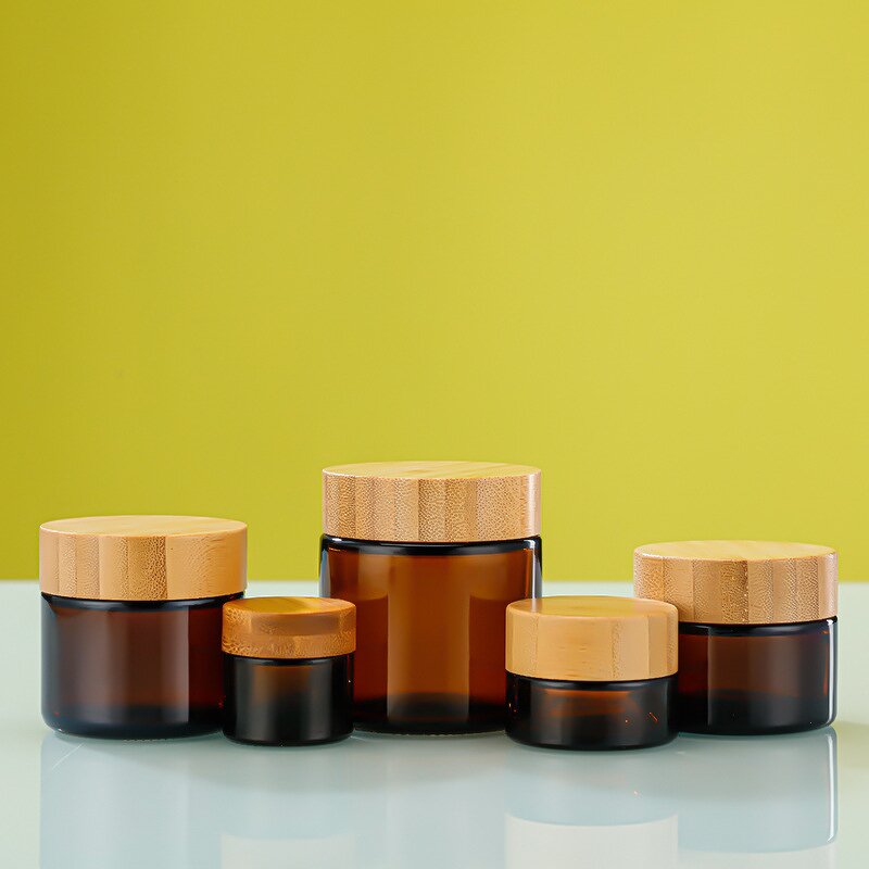 Glass Jars Supplier - Wholesale 30g 50g Amber Empty for Skin Care Cream