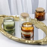 Glass Candle Jar Manufacturer - 80ml Clear Amber Empty Round with Cork Lid