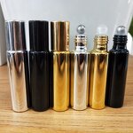 Glass Essential Oil Roller Bottle Factory - Wholesale 10ml UV Gold Black Roll-on