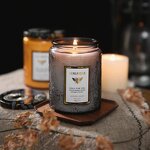 Glass Candlestick Holder Supplier - Wholesale 8oz Luxury Embossed with Lid