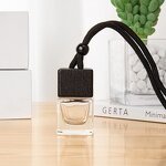 Glass Car Perfume Bottle Factory - 8ml Square Hanging Diffuser Frost Finish
