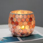 Glass Candle Holders Supplier - Colorful Luxury Mosaic for Decoration